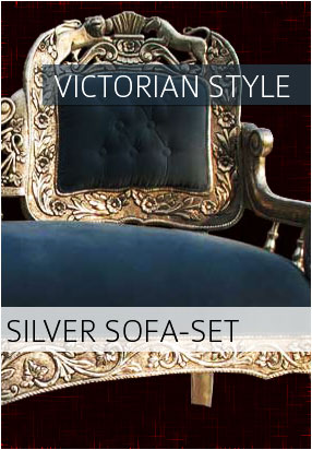 Victorian silver sofa